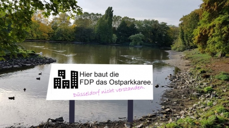 Jetzt wissen wir auch, warum die FDP 2019 in der BV7 gegen unseren Antrag zur Sanierung des Ostparkweihers gestimmt hat.