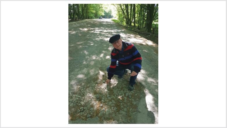 Foto vom Grütersaaper Weg mit Hanno Bremer