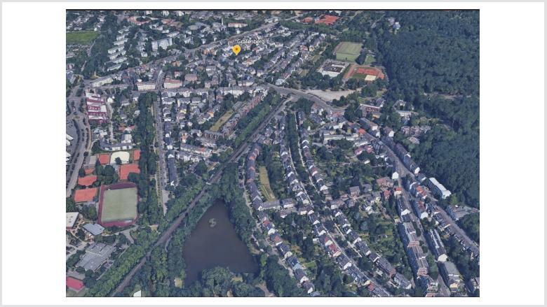 Unser Grafenberg aus der Luft gesehen Unser Grafenberg aus der Luft gesehen