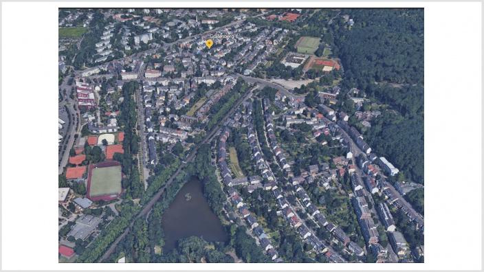 Unser Grafenberg aus der Luft gesehen